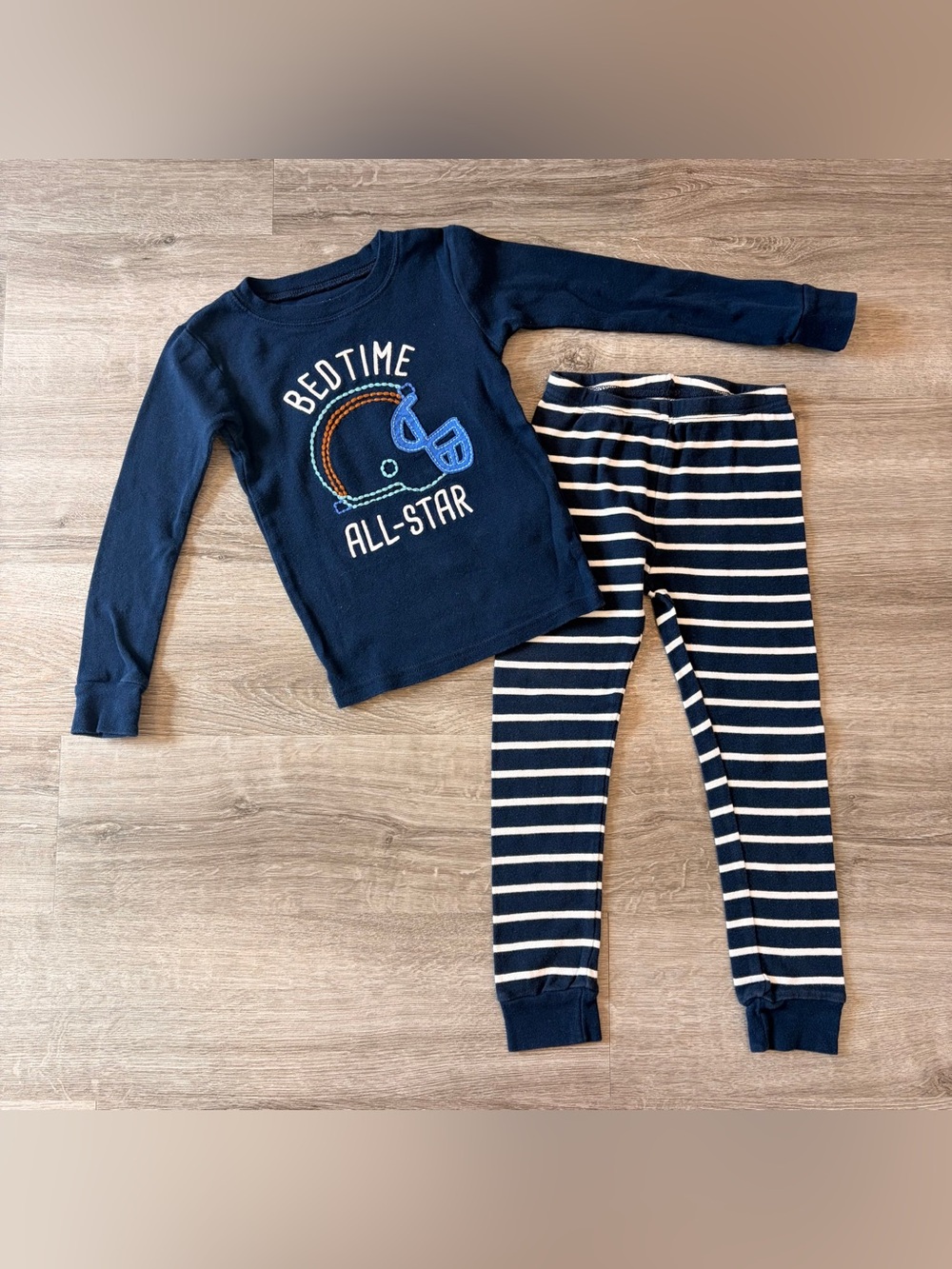 Carter's toddler boys football print pajama set